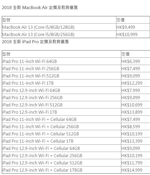 iPad香港官网最新报价信息汇总及报价更新